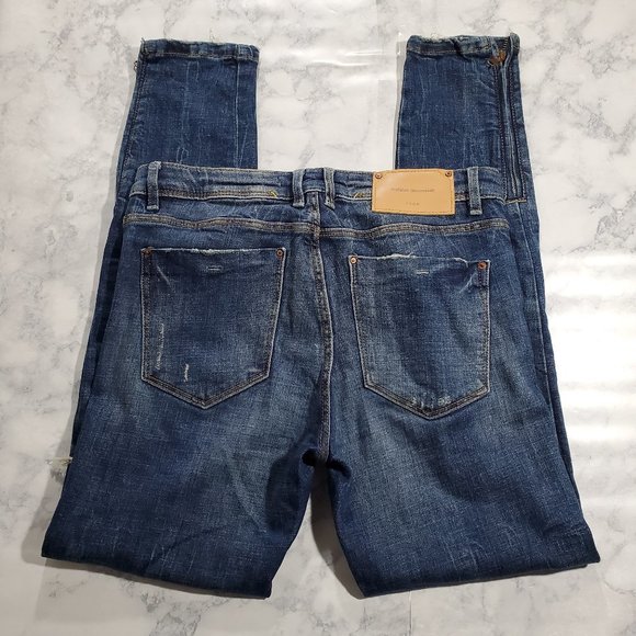 Zara Trafaluc Jeans Size 4 Womens Distressed Ankle